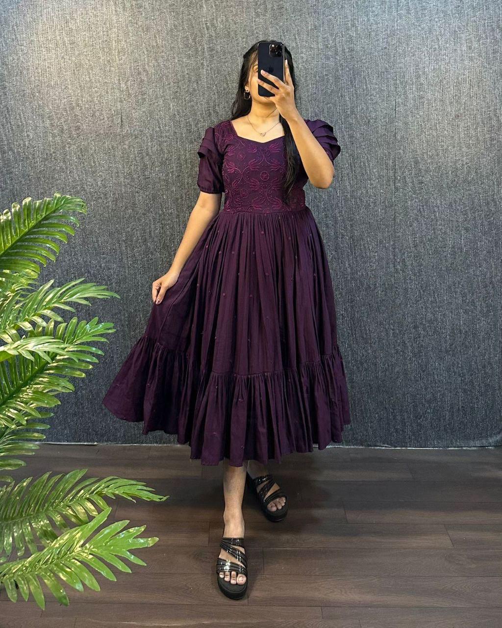 Summer Special South Silk Pure Cotton One Piece Gown
