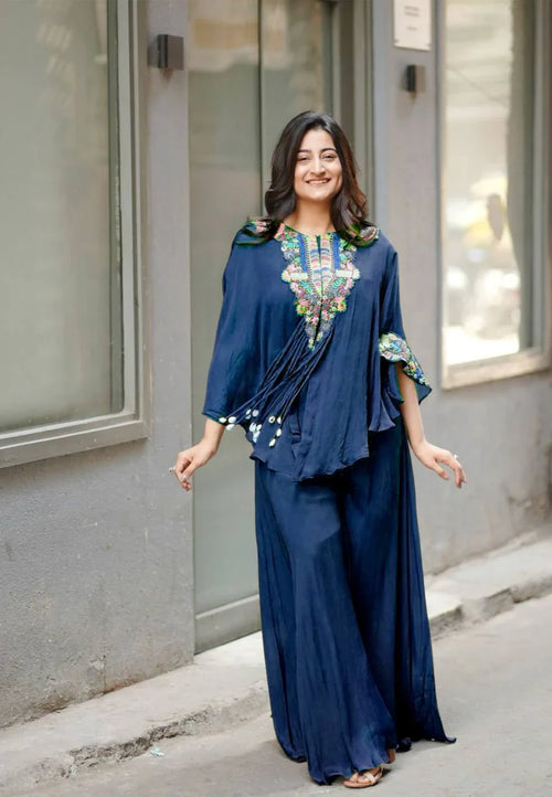 Air Tex Chinon Embroidery Saquence Work Top Plazzo