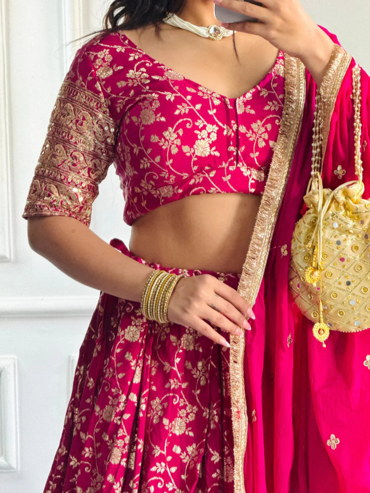 Pink Colour Beautiful Sequence Work With Heavy Designer Blouse Lehenga Choli