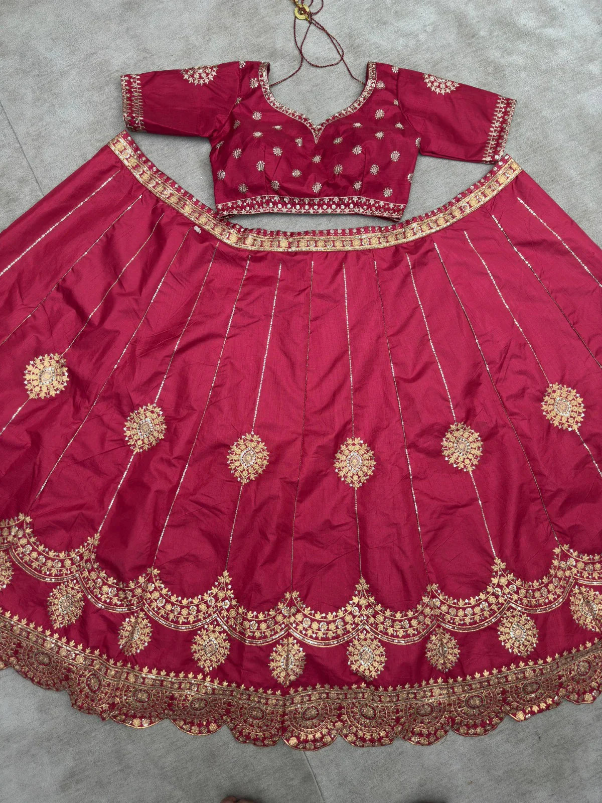 Sequence Dori and Zari Thread Work Lehenga