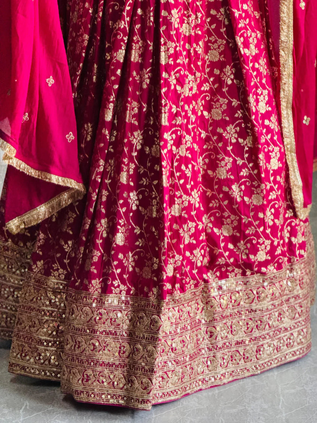 Pink Colour Beautiful Sequence Work With Heavy Designer Blouse Lehenga Choli