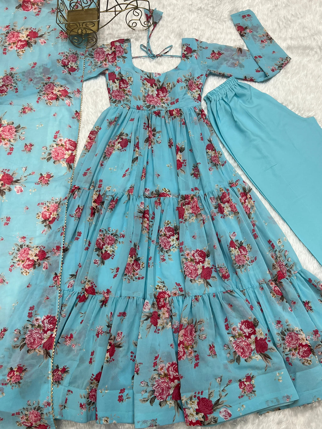 Huge Flair Anarkali Gown With Digital Print