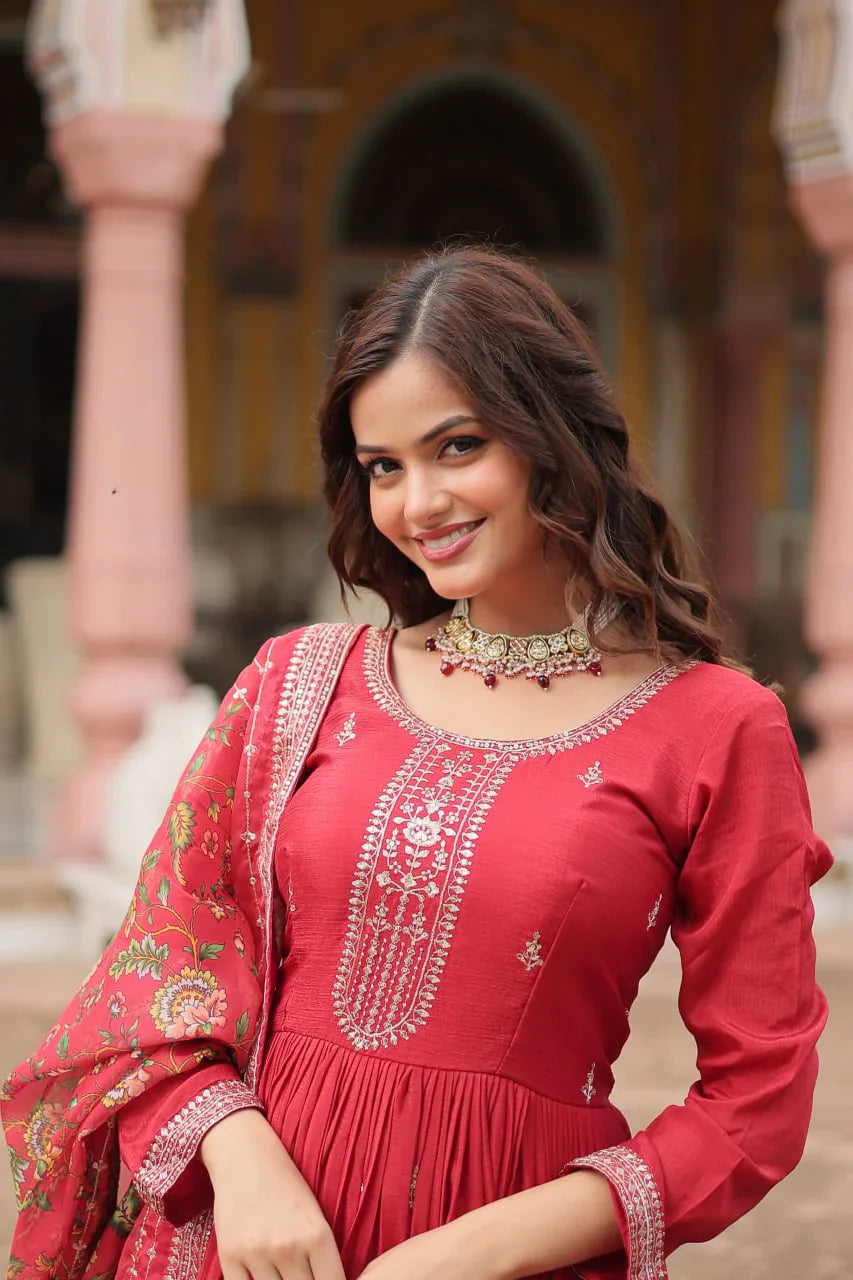 Diwali Festival Special Designer Sequence Work Gown