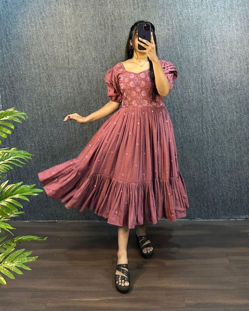 Summer Special South Silk Pure Cotton One Piece Gown