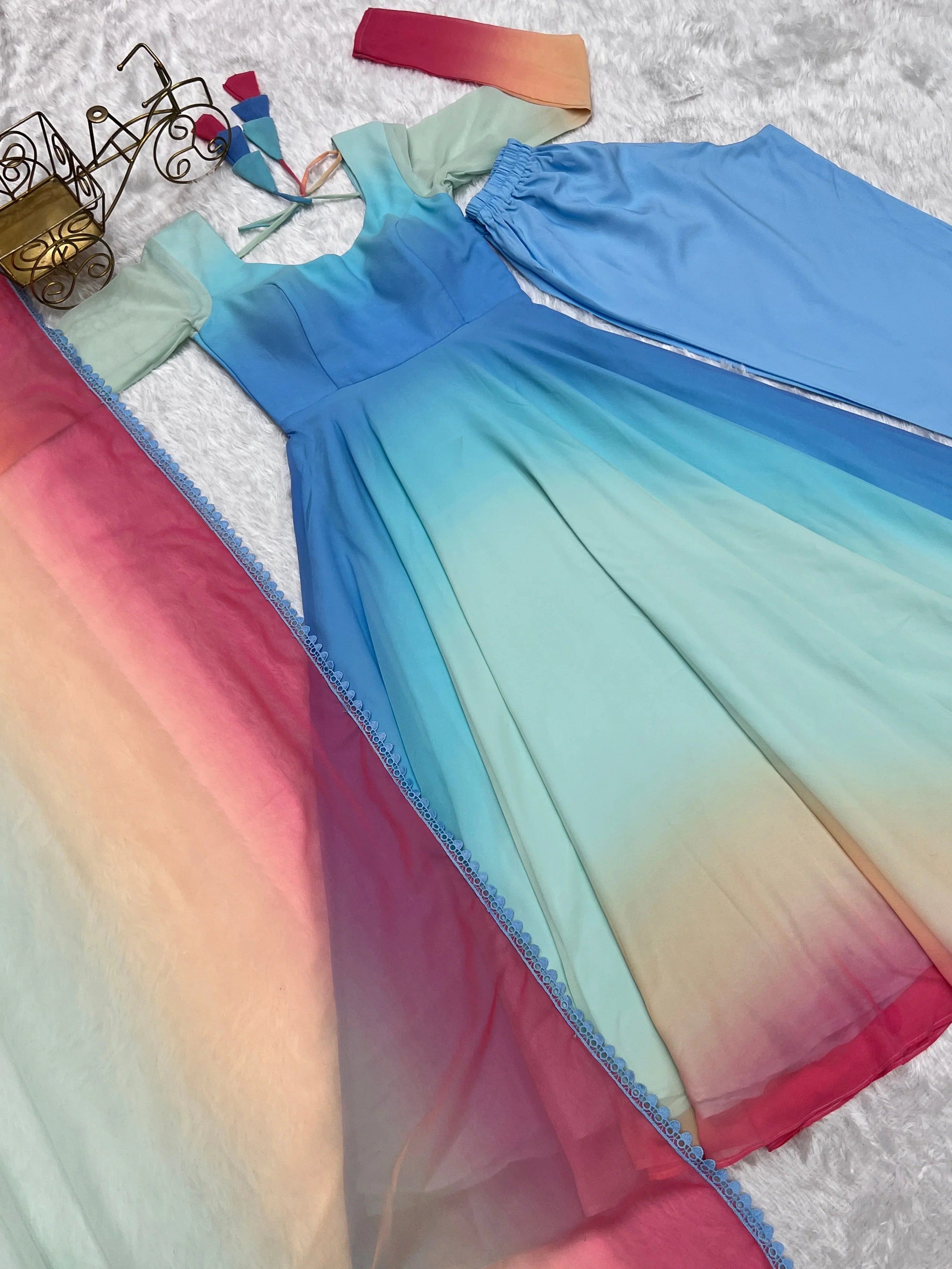 Alia's Trending Digital Printed Anarkali Gown