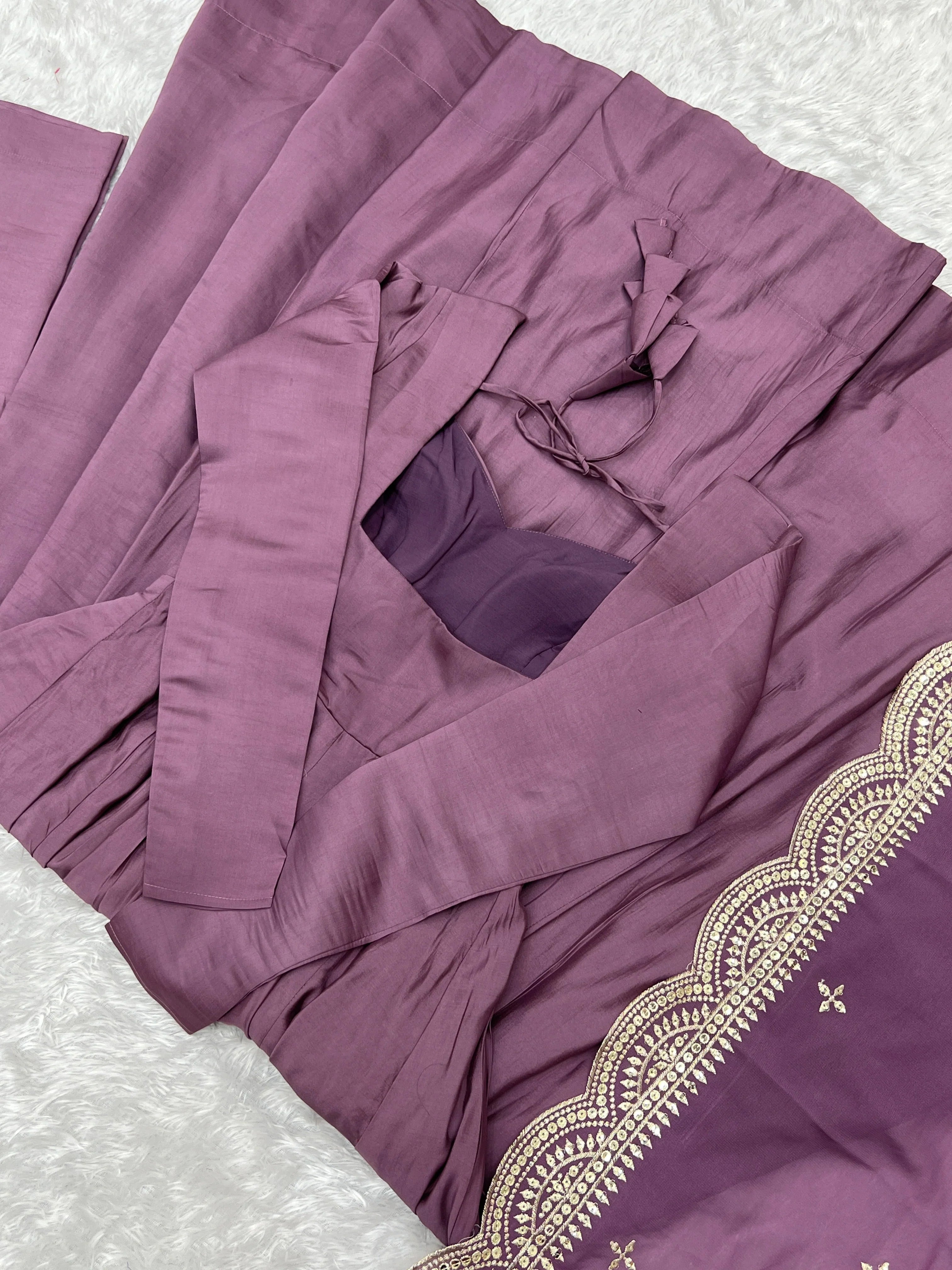 New Arrival Pure Roman Silk Chanderi Flair Highest Selling Gown