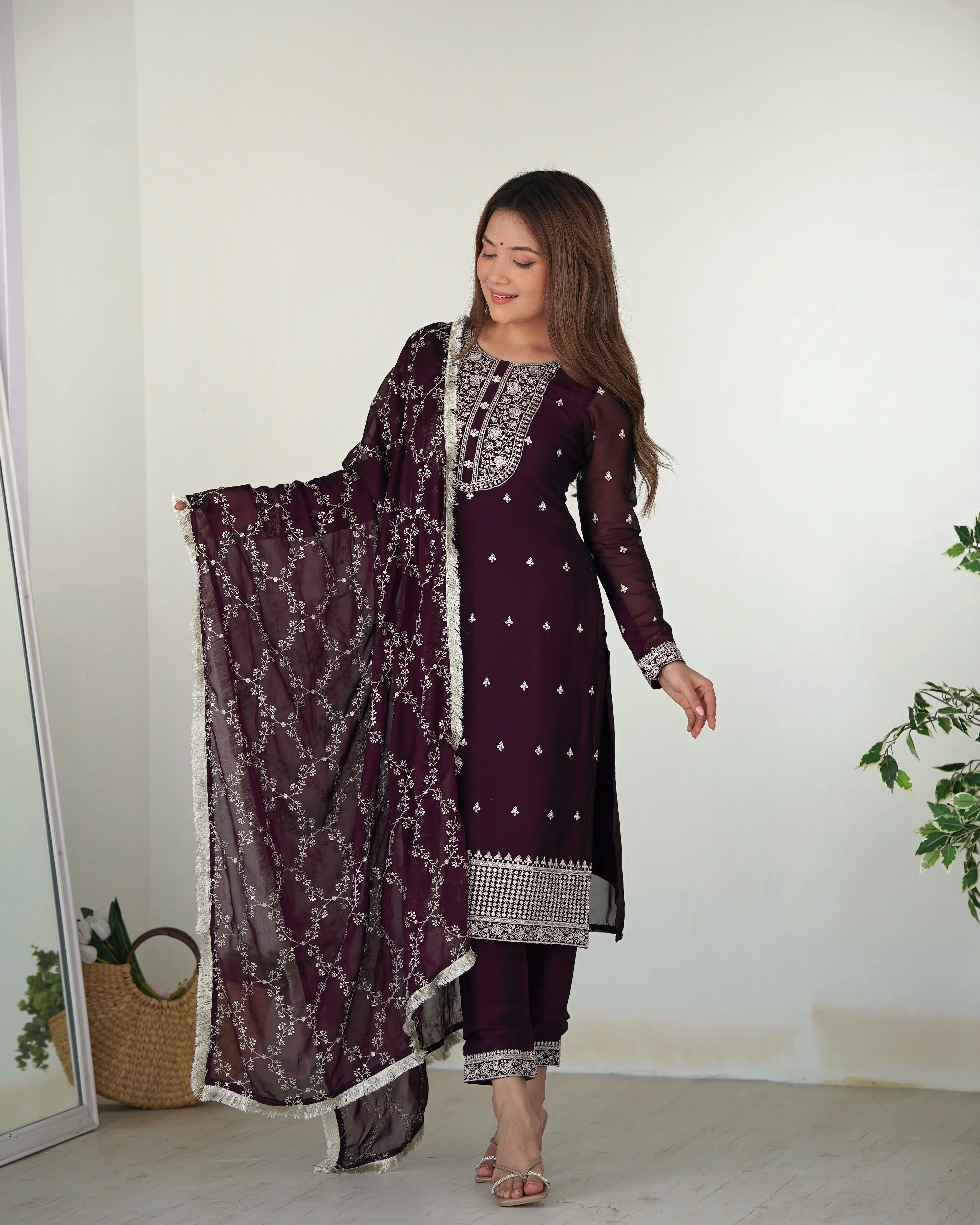 Embroidery Sequence Work Trending Pakistani Suit